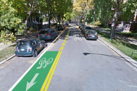 Glenwood Greenway Reverse Bike Lane